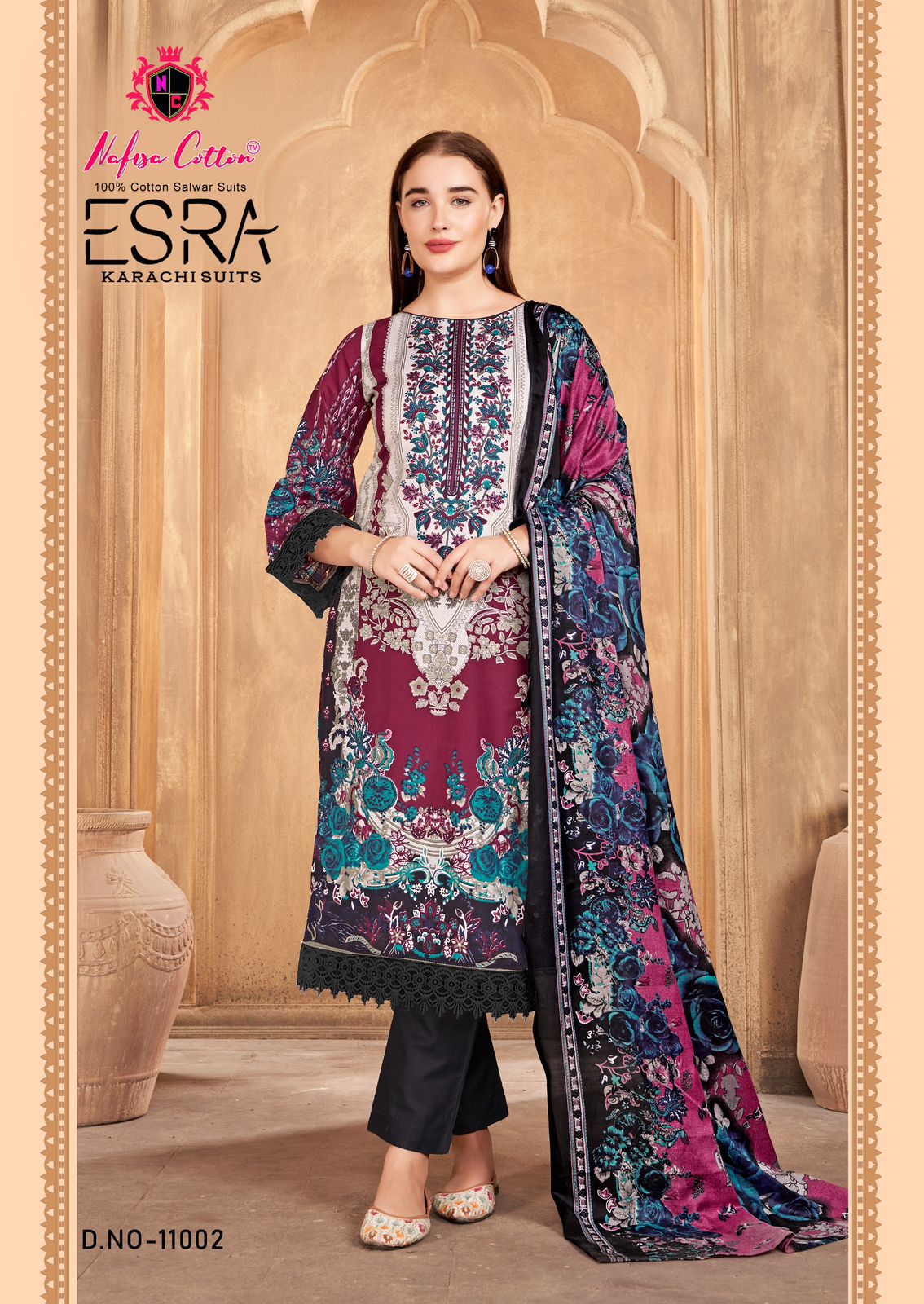 Esra Vol 11 Nafisa Cotton Karachi Salwar Suits Wholesale Price