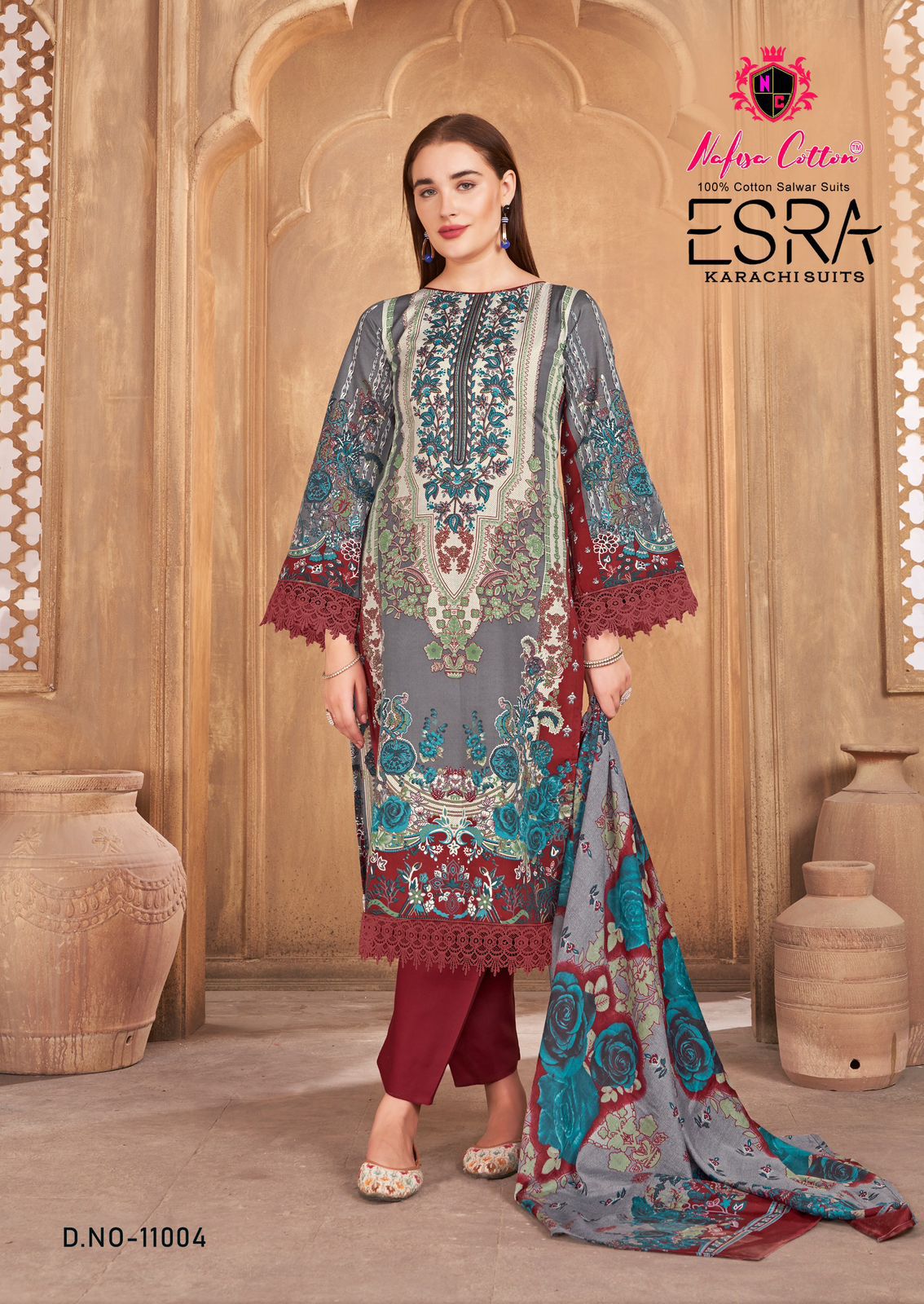 Esra Vol 11 Nafisa Cotton Karachi Salwar Suits Wholesale Price