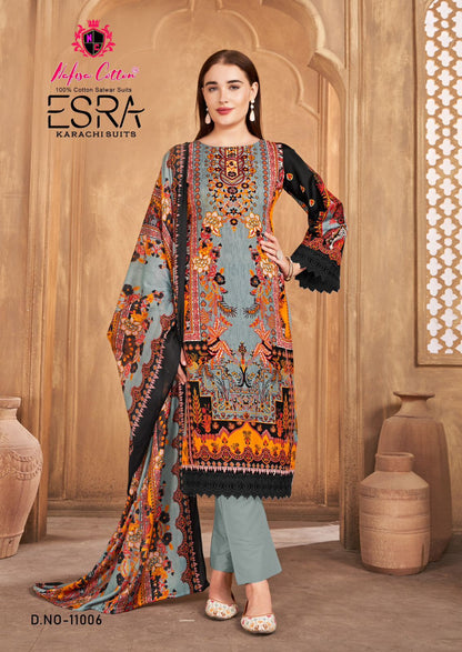Esra Vol 11 Nafisa Cotton Karachi Salwar Suits Wholesale Price