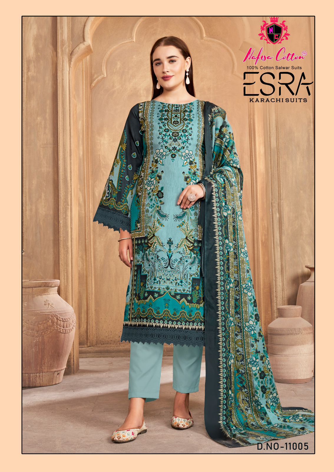 Esra Vol 11 Nafisa Cotton Karachi Salwar Suits Wholesale Price