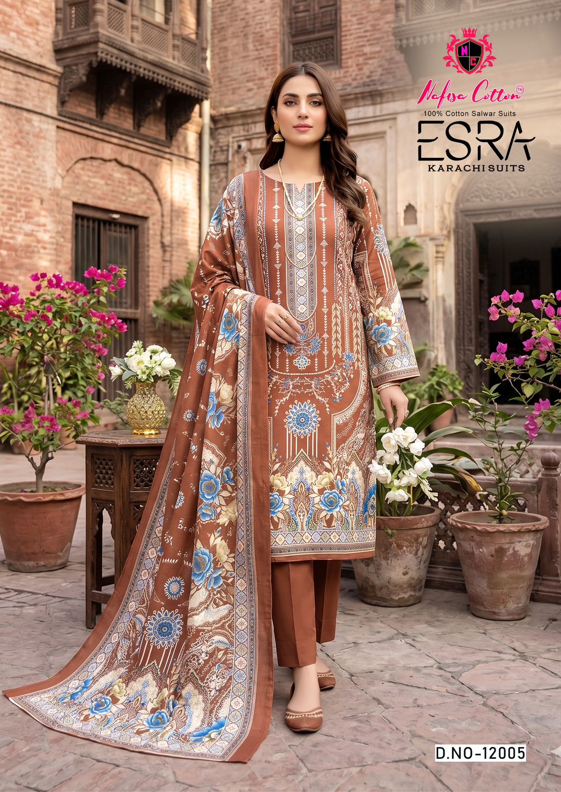 Esra Vol 12 Nafisa Cotton Karachi Salwar Suits Wholesale