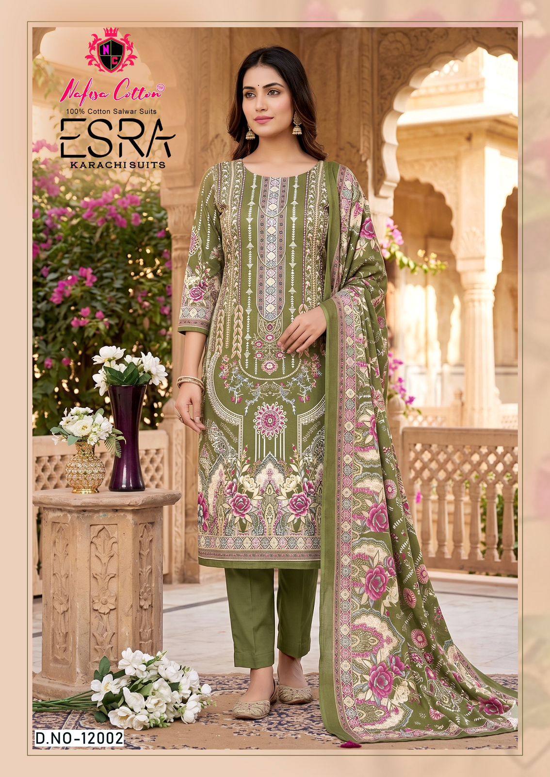 Esra Vol 12 Nafisa Cotton Karachi Salwar Suits Wholesale