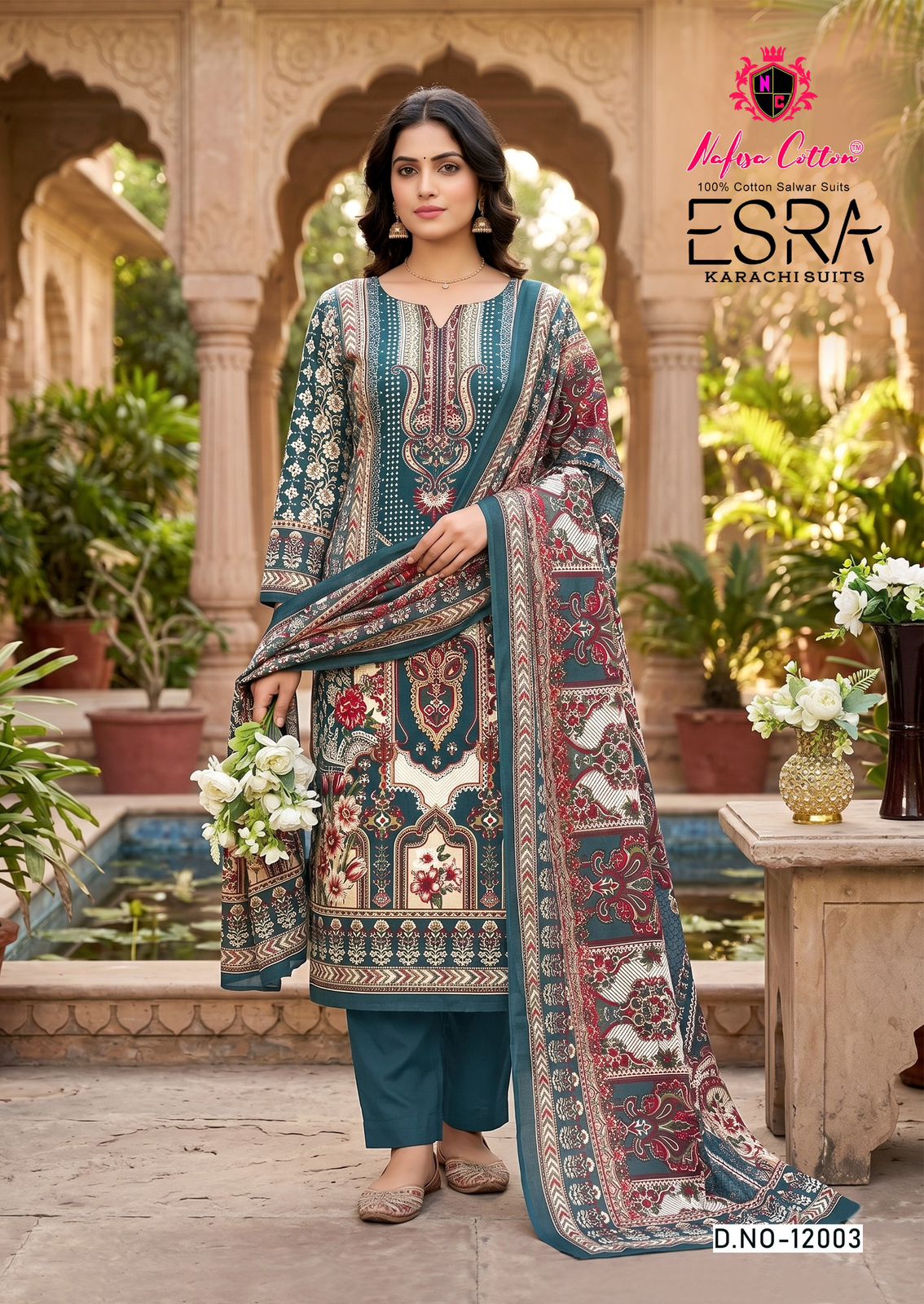Esra Vol 12 Nafisa Cotton Karachi Salwar Suits Wholesale