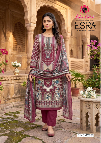 Esra Vol 12 Nafisa Cotton Karachi Salwar Suits Wholesale