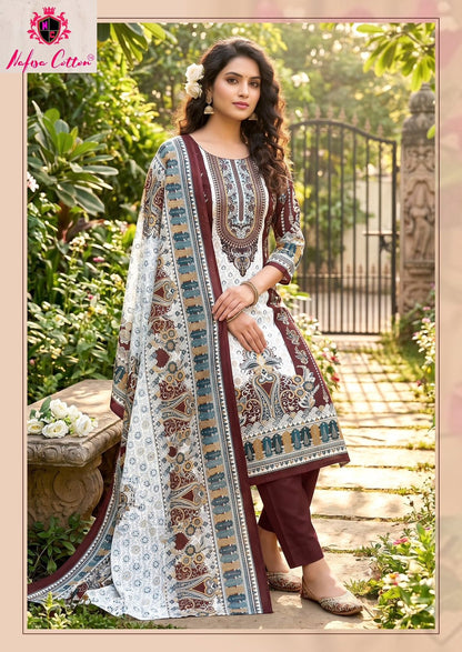 Esra Vol 12 Nafisa Cotton Karachi Salwar Suits Wholesale
