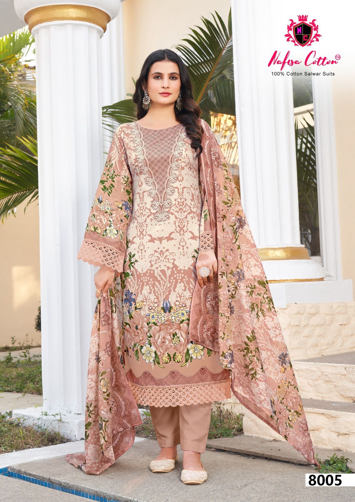 Esra Vol 8 Nafisa Cotton Karachi Salwar Suits Wholesale