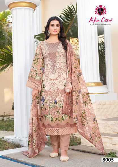 Esra Vol 8 Nafisa Cotton Karachi Salwar Suits Wholesale