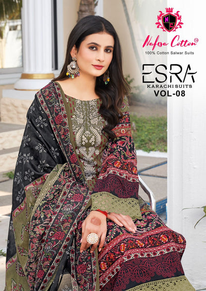 Esra Vol 8 Nafisa Cotton Karachi Salwar Suits Wholesale