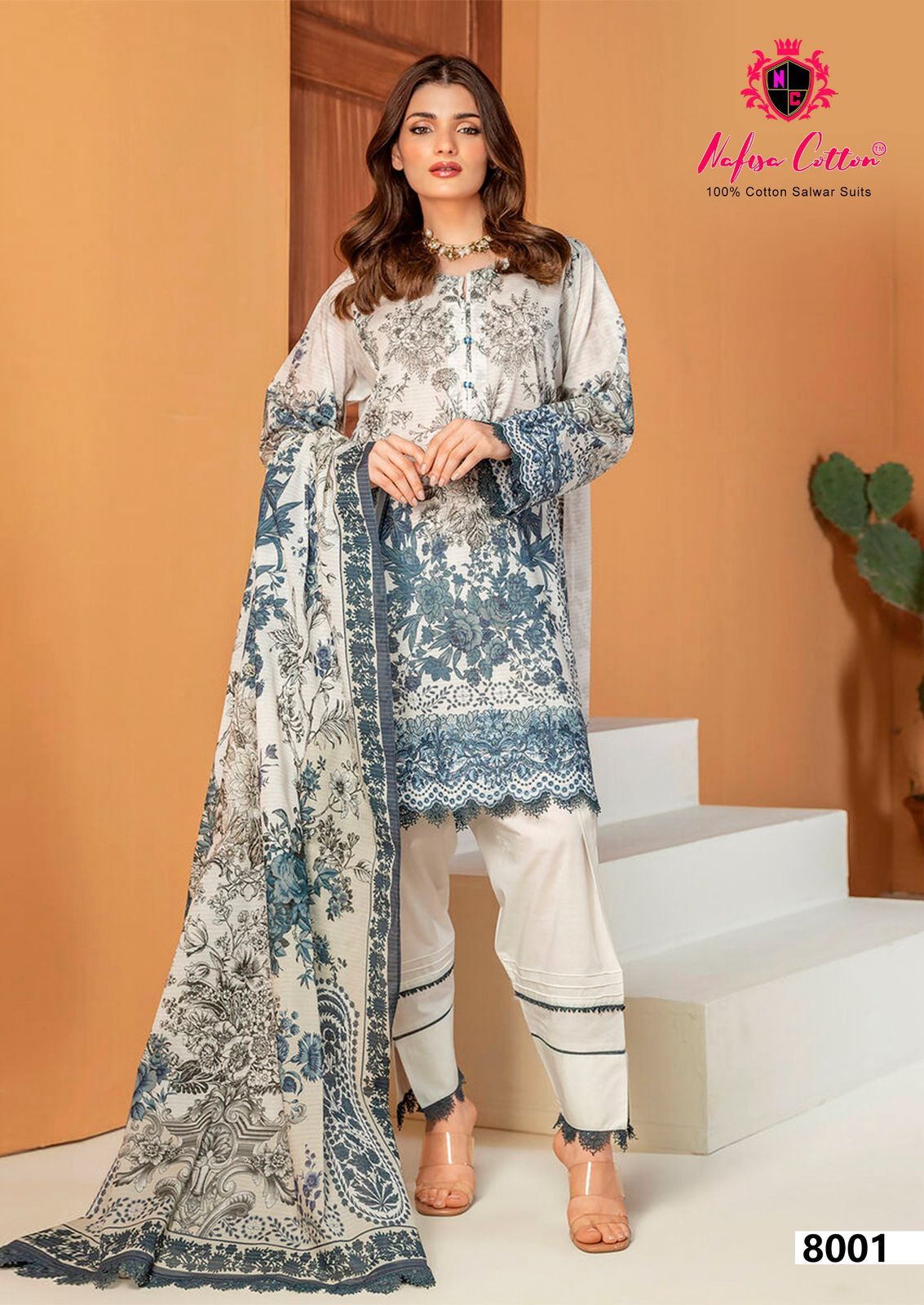 Esra Vol 8 Nafisa Cotton Karachi Salwar Suits Wholesale