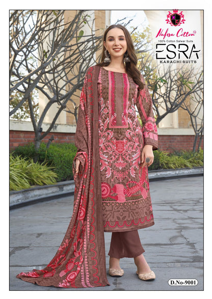 Esra Vol 9 Nafisa Cotton Karachi Salwar Suits Wholesaler