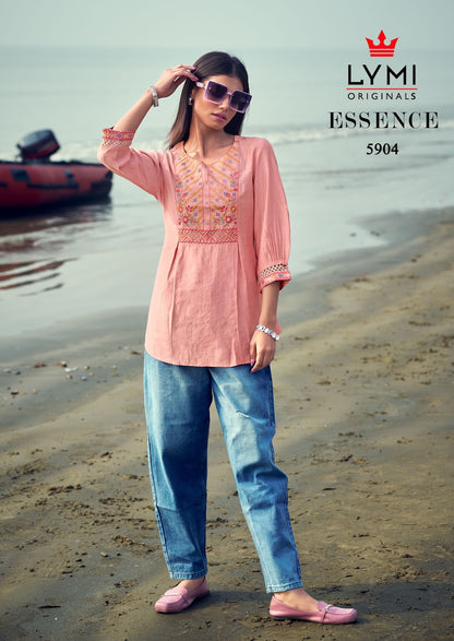 Essence Lymi Viscose Stylish Short Tops Wholesale Rate