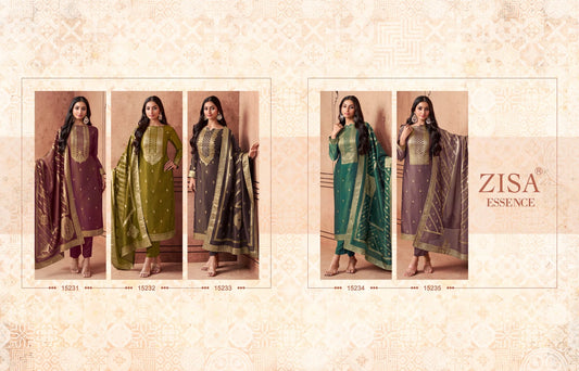 Essence Zisa Silk Jacquard Pant Style Suits Exporter Gujarat