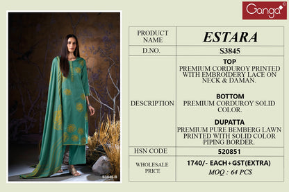 Estara 3845 Ganga Plazzo Style Suits Exporter