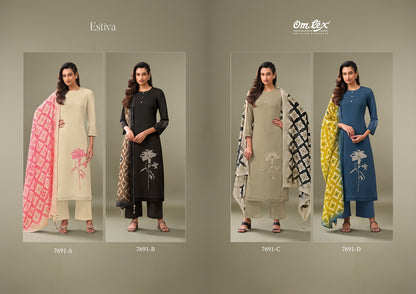 Estiva Omtex Cotton Pant Style Suits Manufacturer Gujarat