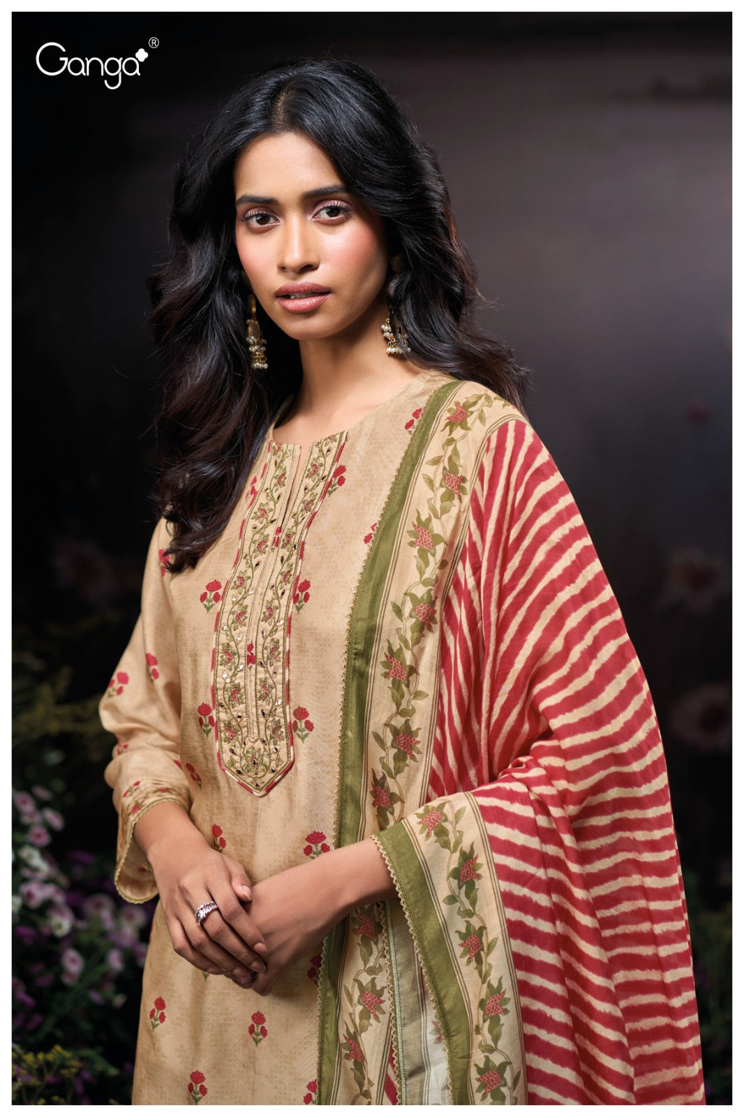 Etasha 3914 Ganga Premium Bemberg Plazzo Style Suits Exporter Gujarat