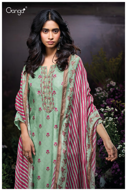 Etasha 3914 Ganga Premium Bemberg Plazzo Style Suits Exporter Gujarat