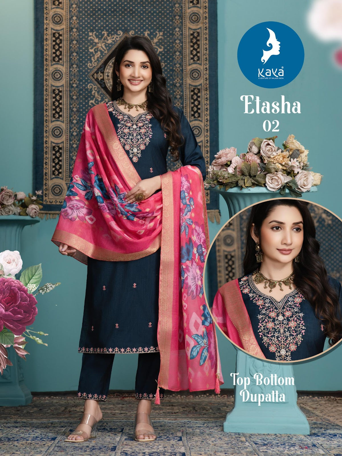 Etasha Kaya Vertican Readymade Pant Style Suits Wholesaler Ahmedabad
