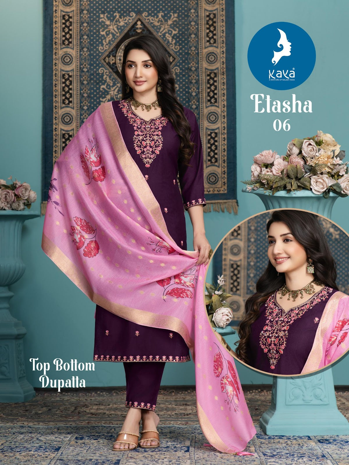 Etasha Kaya Vertican Readymade Pant Style Suits Wholesaler Ahmedabad