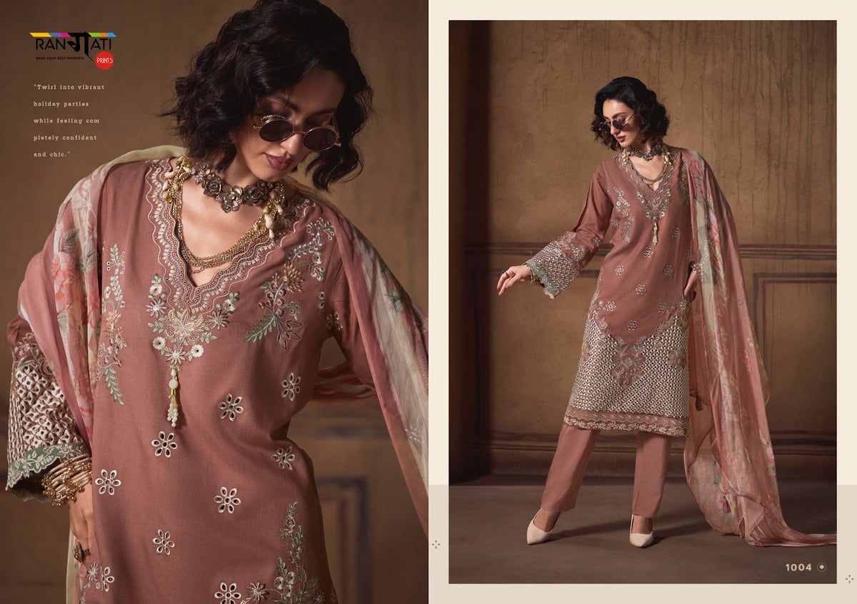 Eternel Rangati Prints Pashmina Suits Wholesaler India