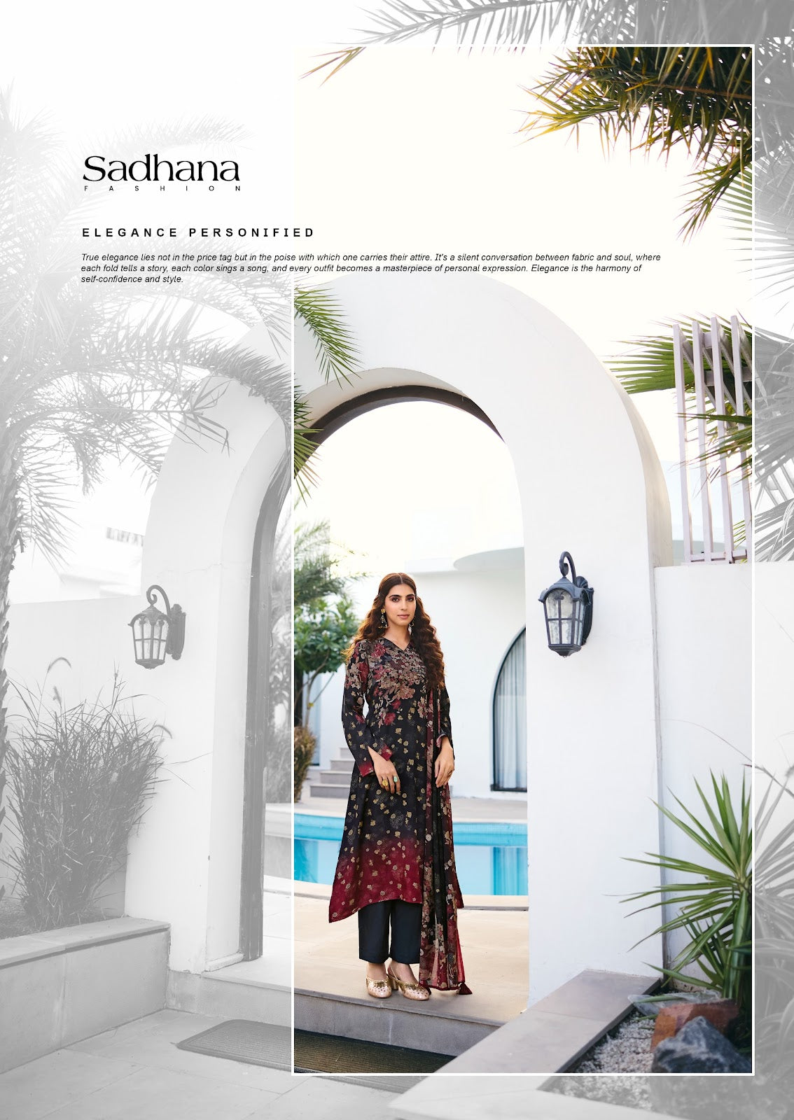 Ether Sadhana Bemberg Silk Pant Style Suits Manufacturer Ahmedabad