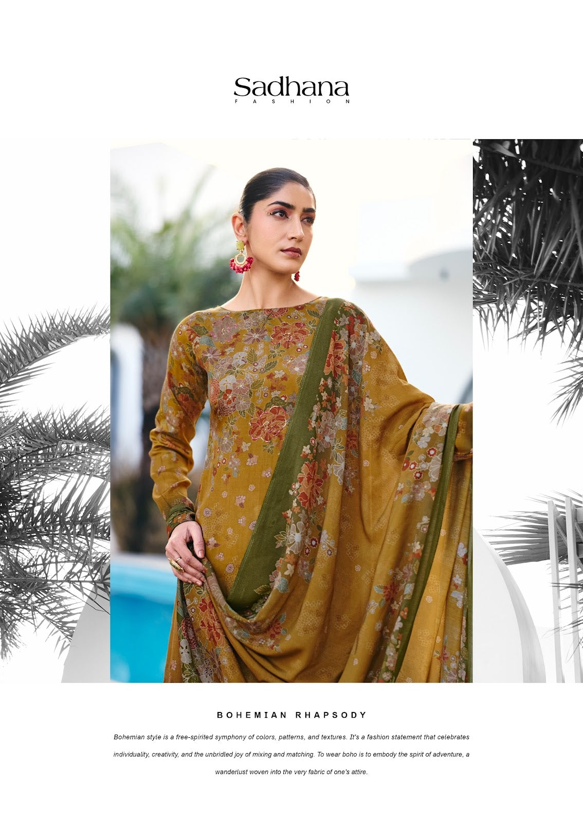 Ether Sadhana Bemberg Silk Pant Style Suits Manufacturer Ahmedabad