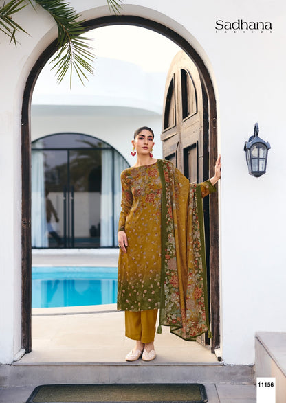 Ether Sadhana Bemberg Silk Pant Style Suits Manufacturer Ahmedabad