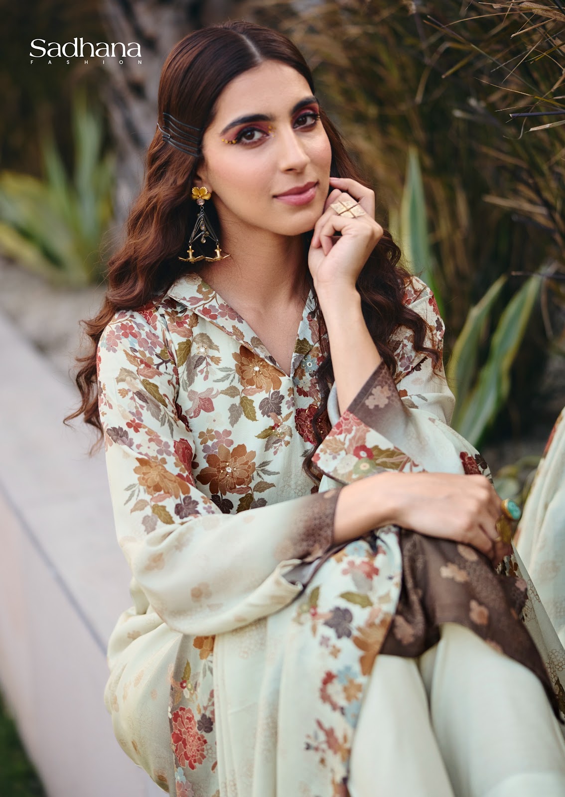 Ether Sadhana Bemberg Silk Pant Style Suits Manufacturer Ahmedabad