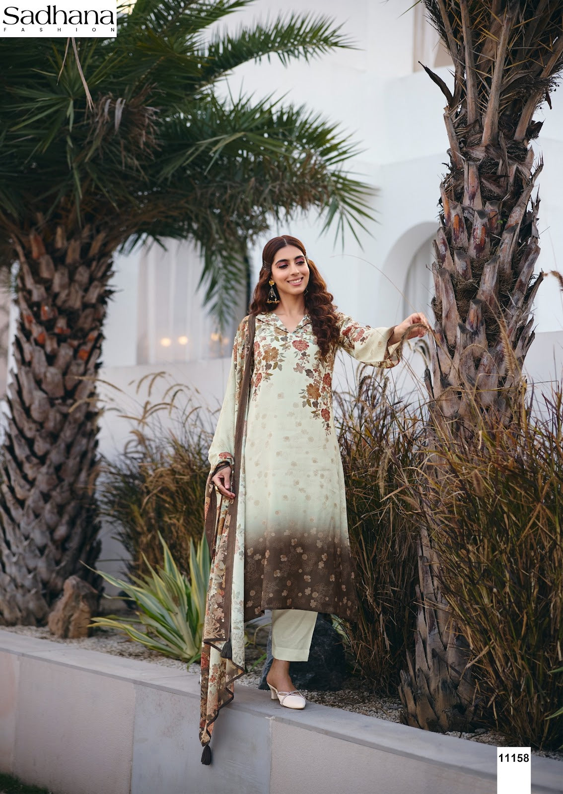 Ether Sadhana Bemberg Silk Pant Style Suits Manufacturer Ahmedabad