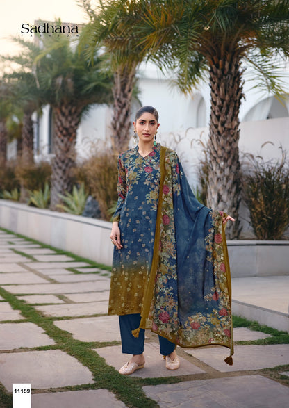 Ether Sadhana Bemberg Silk Pant Style Suits Manufacturer Ahmedabad