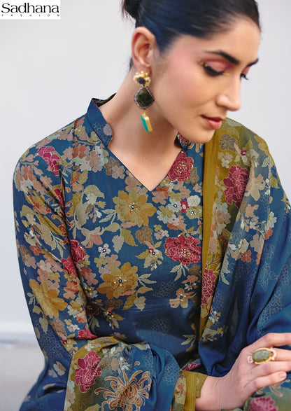 Ether Sadhana Bemberg Silk Pant Style Suits Manufacturer Ahmedabad