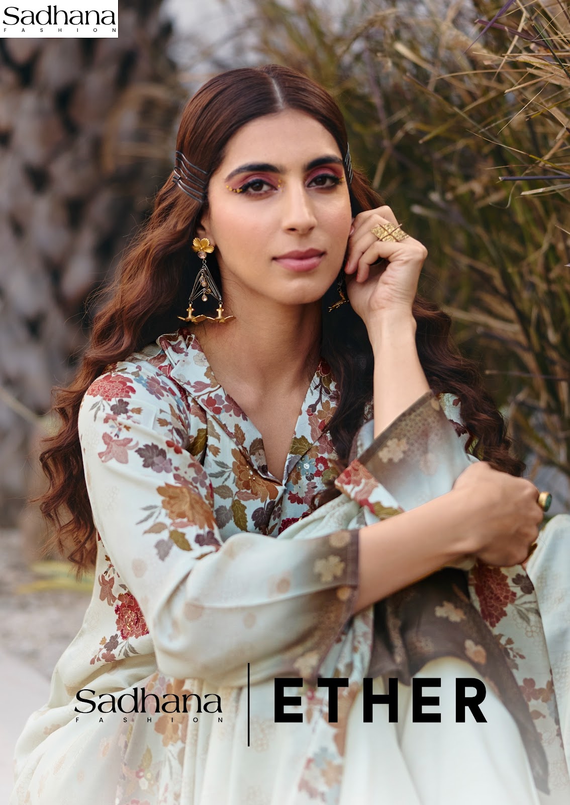 Ether Sadhana Bemberg Silk Pant Style Suits Manufacturer Ahmedabad