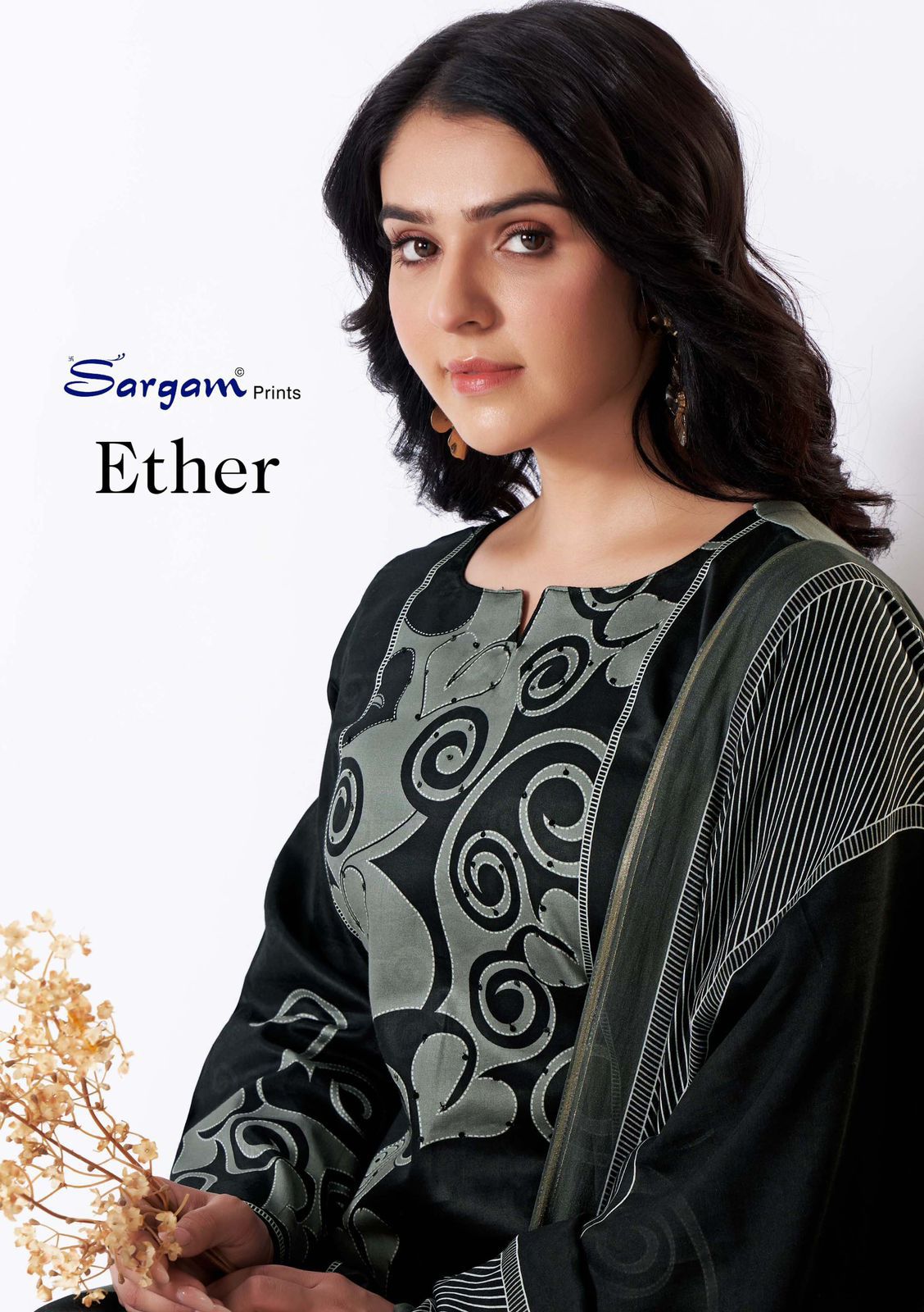 Ether Sargam Prints Pure Jam Pant Style Suits Exporter