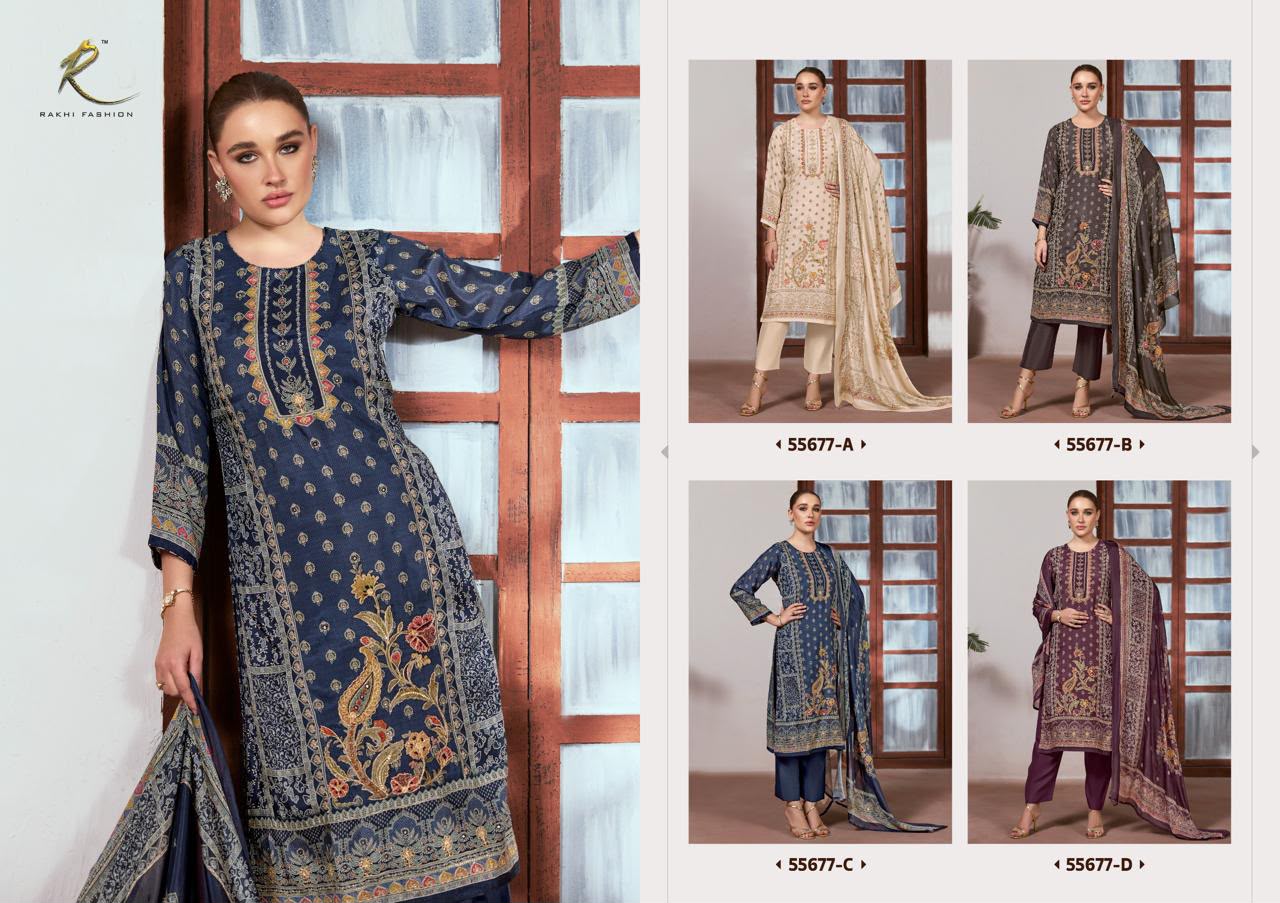 Ethnic Ambience 55677 Rakhi Fashion Viscose Modal Pant Style Suits Exporter Gujarat