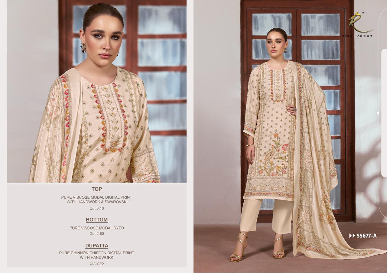 Ethnic Ambience 55677 Rakhi Fashion Viscose Modal Pant Style Suits Exporter Gujarat