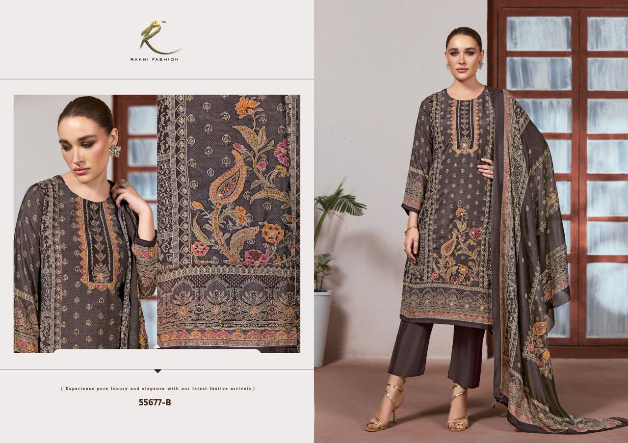 Ethnic Ambience 55677 Rakhi Fashion Viscose Modal Pant Style Suits Exporter Gujarat