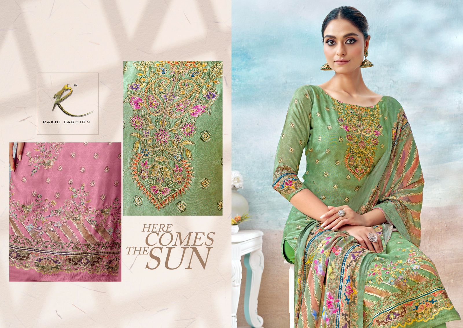 Ethnic Aura Rakhi Fashion Pure Viscose Pant Style Suits Supplier Ahmedabad