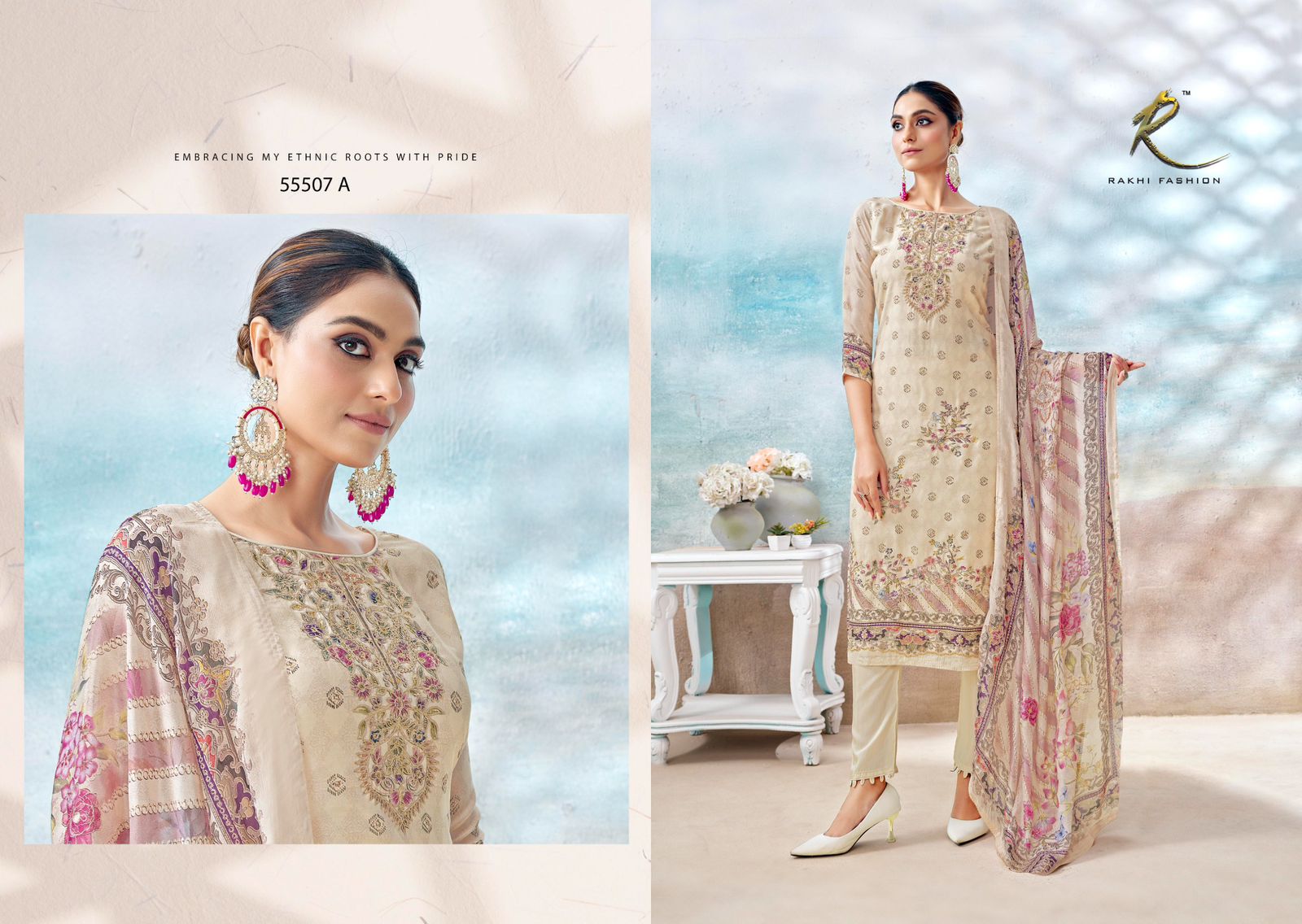 Ethnic Aura Rakhi Fashion Pure Viscose Pant Style Suits Supplier Ahmedabad