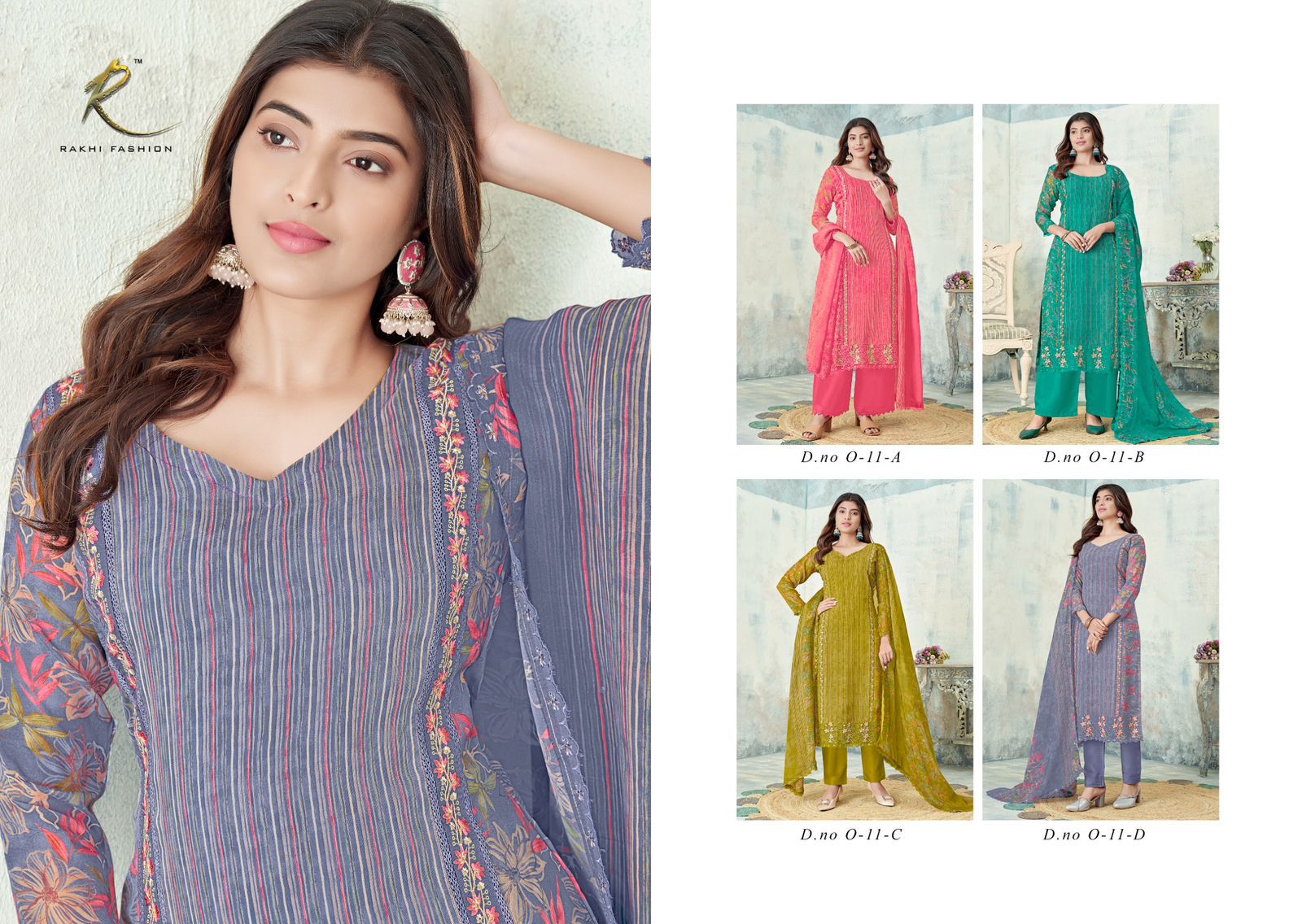 Ethnic In Style Rakhi Fashion Viscose Organza Plazzo Style Suits Manufacturer Ahmedabad