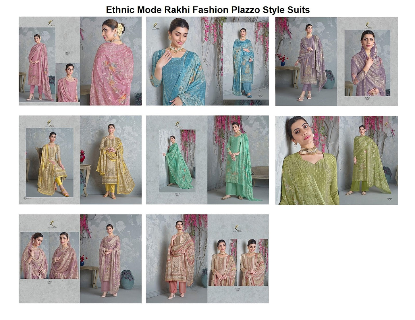 Ethnic Mode Rakhi Fashion Pure Viscose Plazzo Style Suits Manufacturer Gujarat