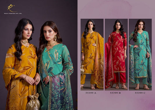 Ethnic Organza Vol 1 Rakhi Fashion Pure Viscose Plazzo Style Suits Wholesaler Gujarat