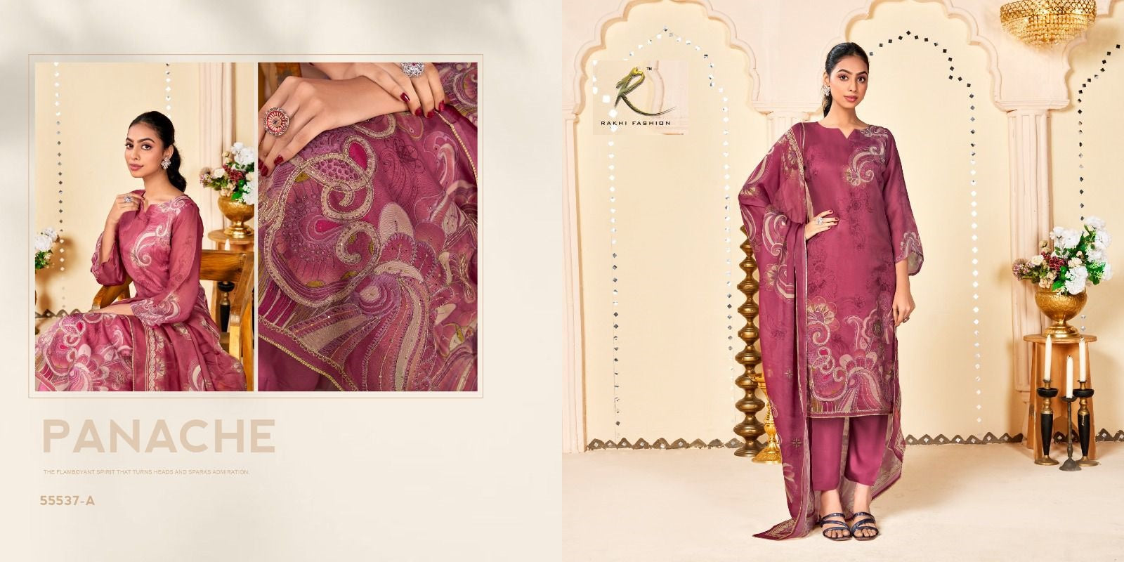 Ethnic Queen Rakhi Fashion Pure Viscose Pant Style Suits Wholesale Price