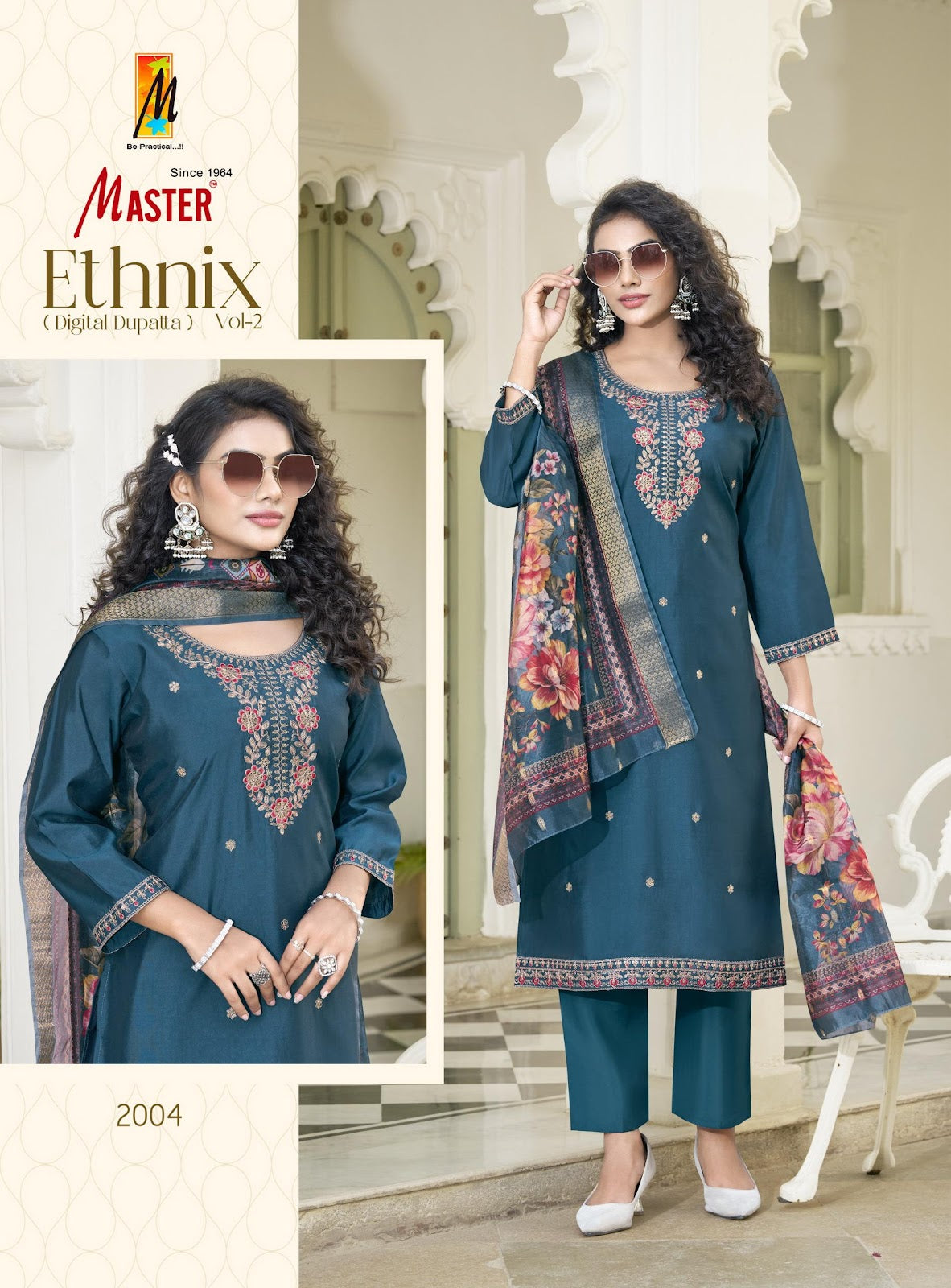 Ethnix Vol 2 Master Roman Readymade Pant Style Suits Supplier India