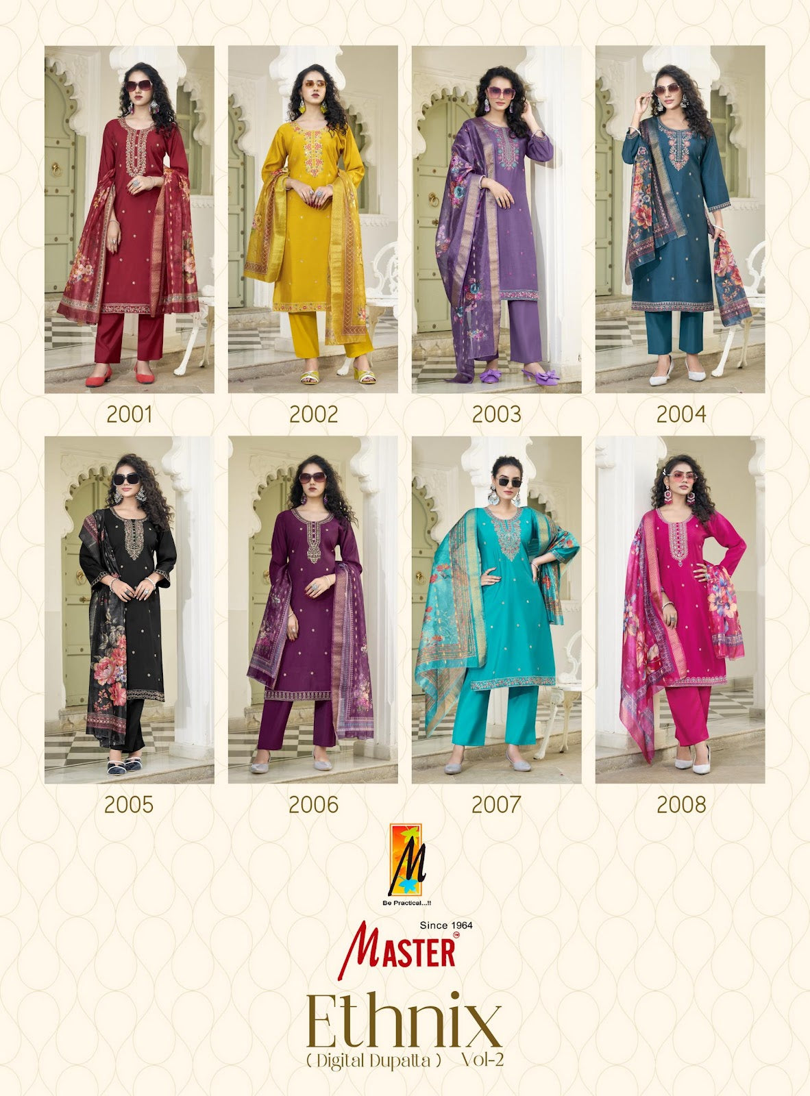 Ethnix Vol 2 Master Roman Readymade Pant Style Suits Supplier India