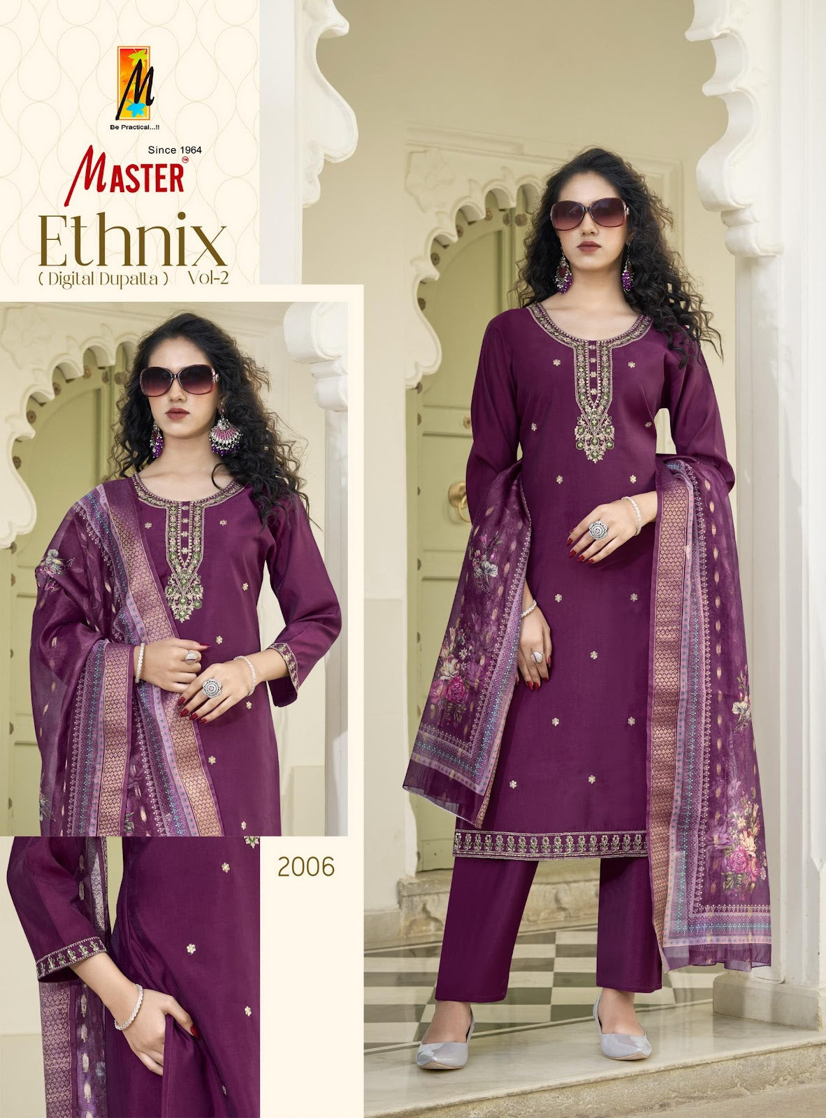 Ethnix Vol 2 Master Roman Readymade Pant Style Suits Supplier India