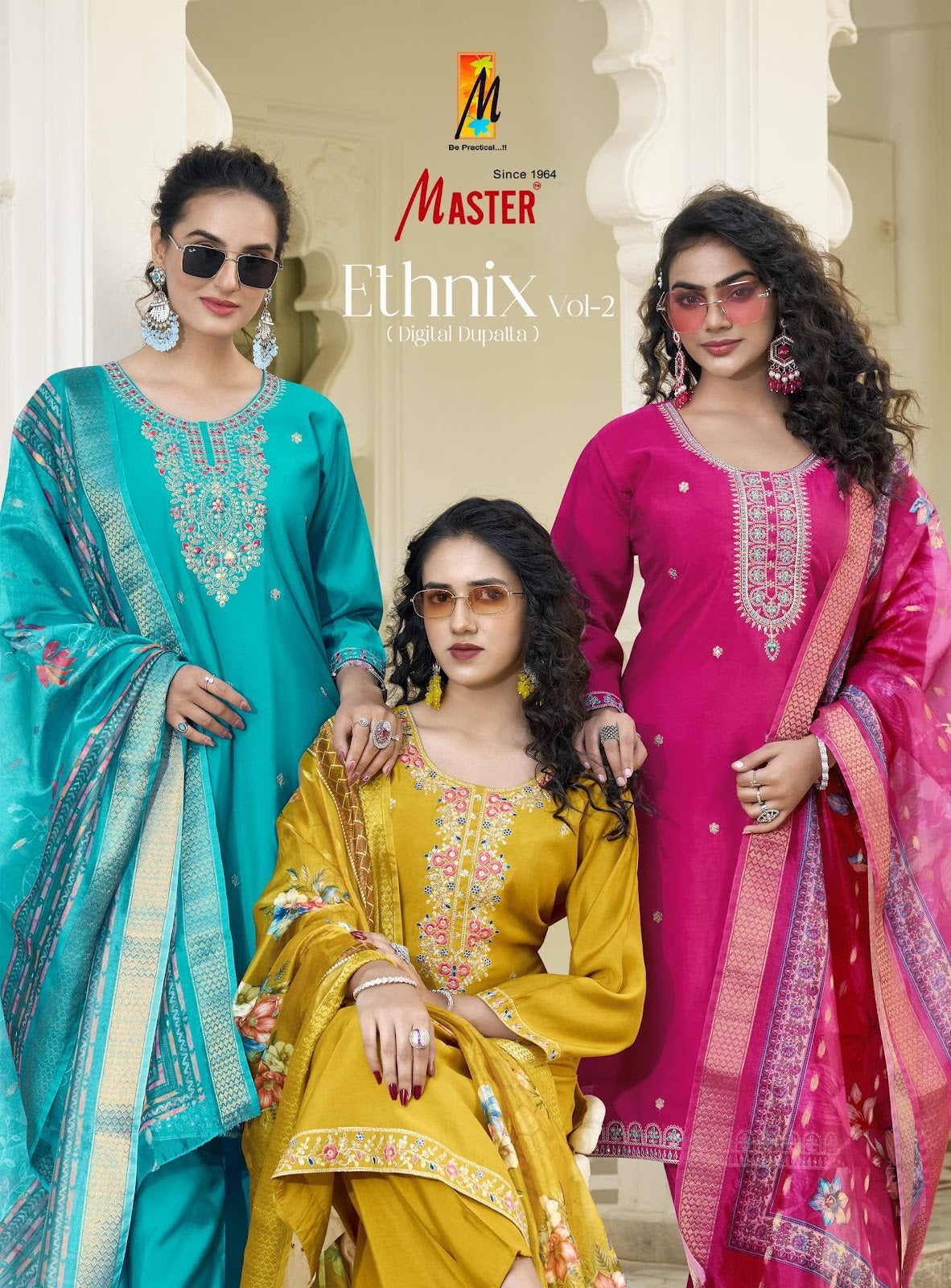 Ethnix Vol 2 Master Roman Readymade Pant Style Suits Supplier India