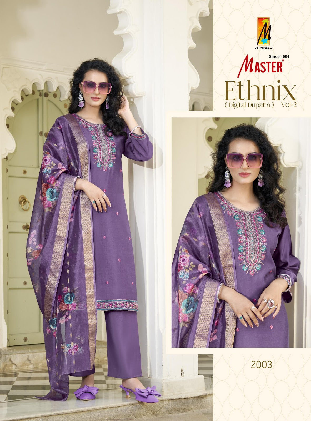 Ethnix Vol 2 Master Roman Readymade Pant Style Suits Supplier India