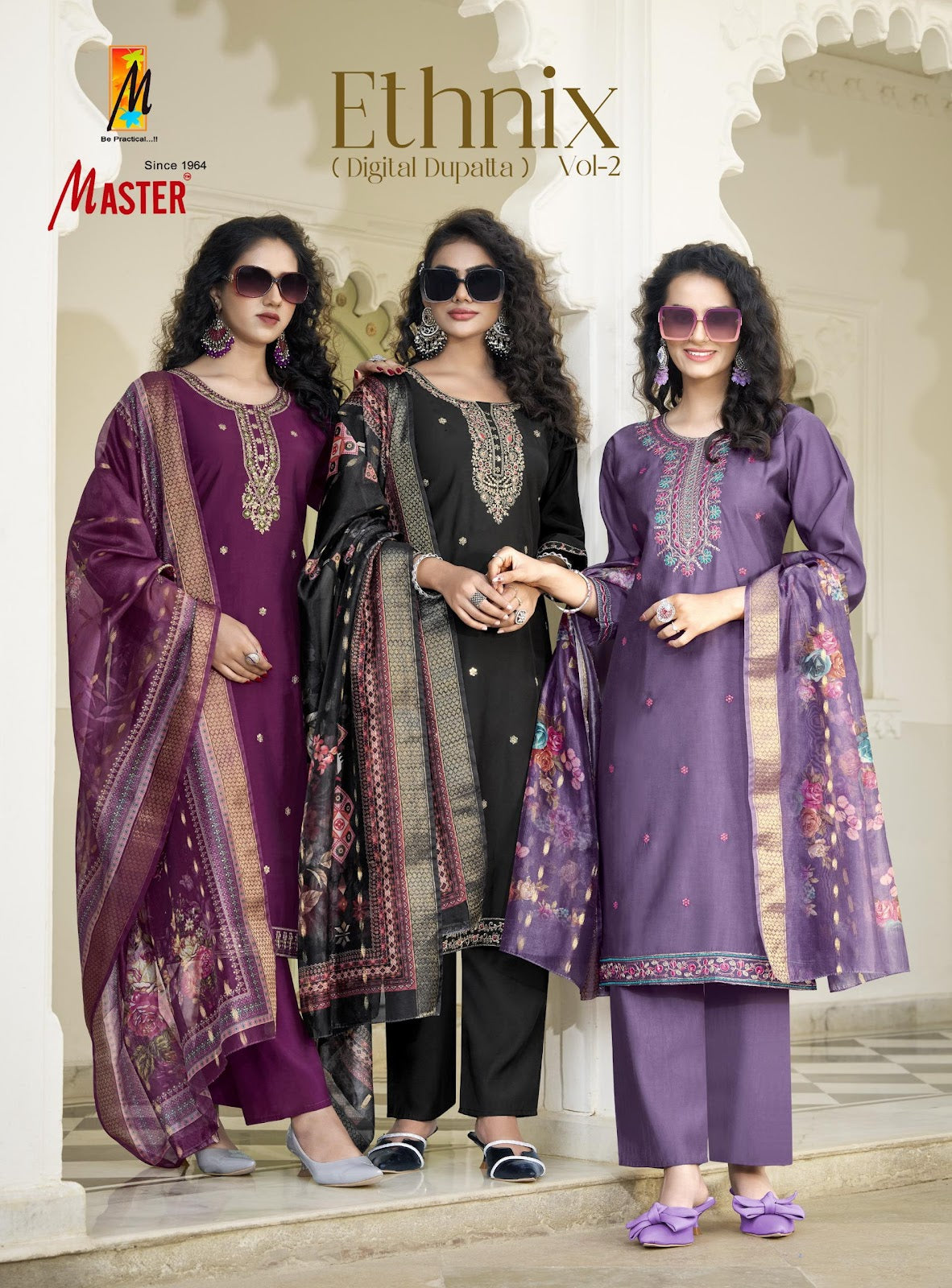 Ethnix Vol 2 Master Roman Readymade Pant Style Suits Supplier India