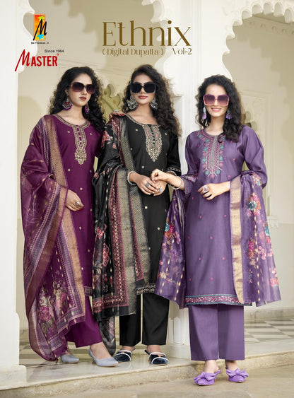 Ethnix Vol 2 Master Roman Readymade Pant Style Suits Supplier India