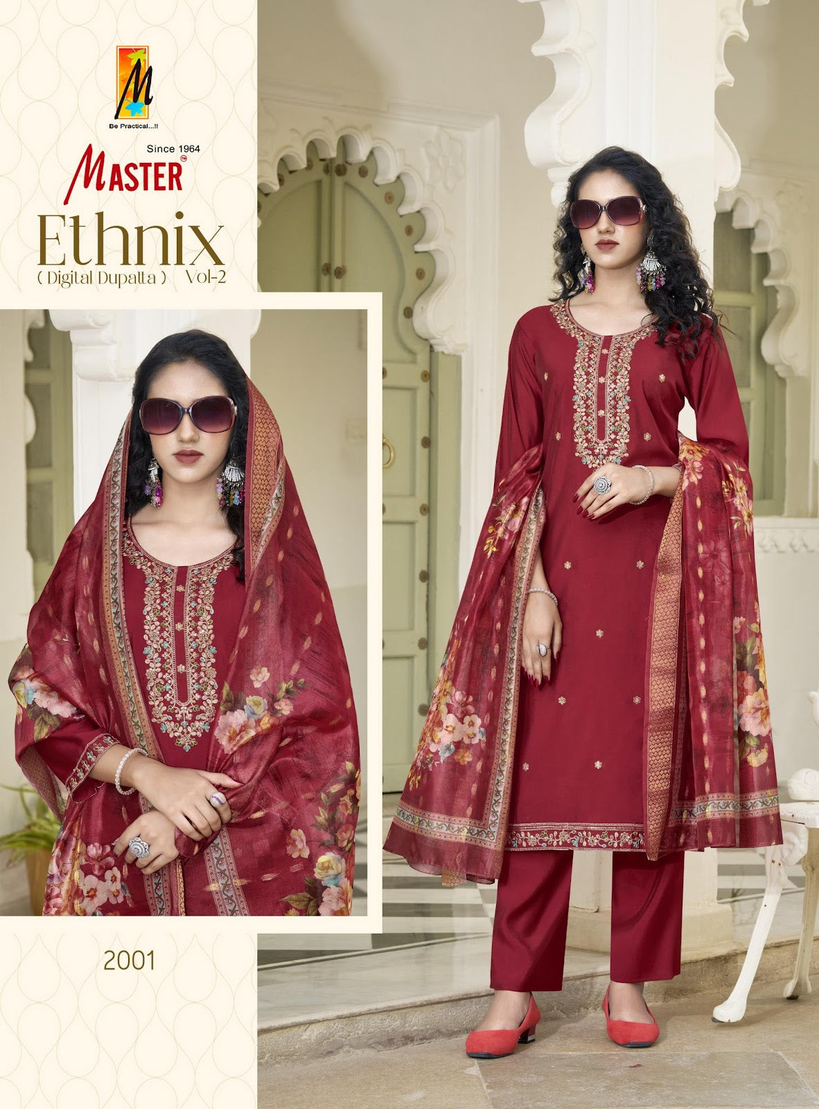 Ethnix Vol 2 Master Roman Readymade Pant Style Suits Supplier India