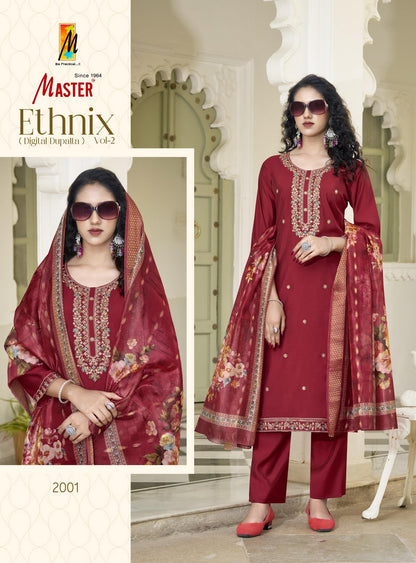 Ethnix Vol 2 Master Roman Readymade Pant Style Suits Supplier India